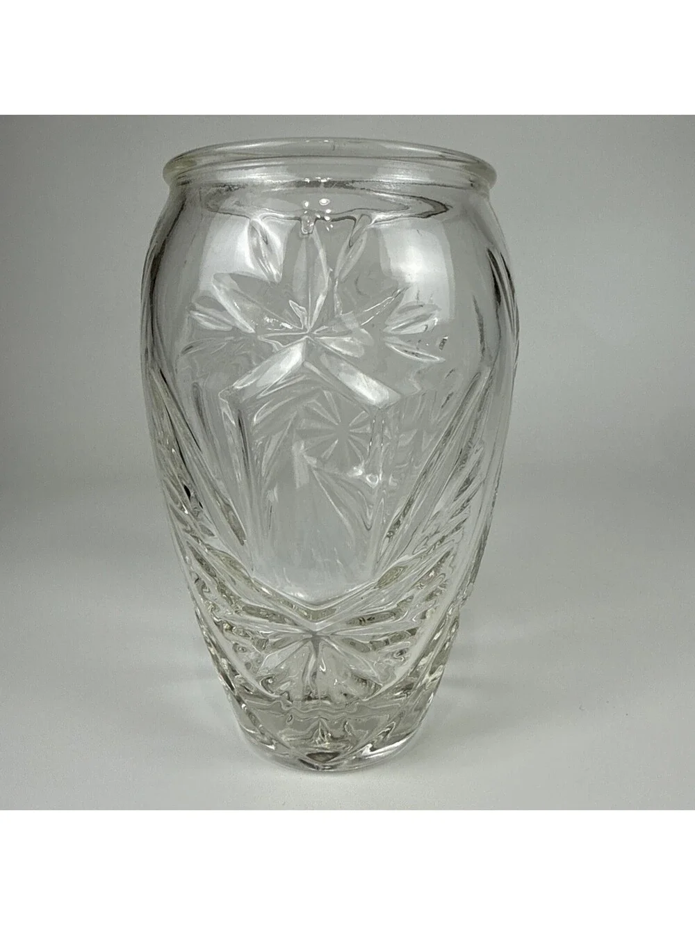 Vintage Ralph Lauren Crystal “Safari” Whirling Star & Shield Vase – Heavy Cut